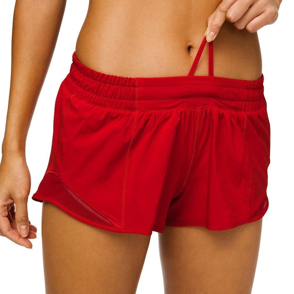 Lululemon Hotty Hot Low Rise 2.5in Dark Red Shorts Size 4